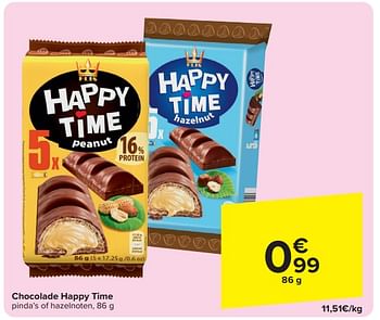 Promoties Chocolade happy time - Happy time - Geldig van 13/03/2024 tot 16/03/2024 bij Carrefour