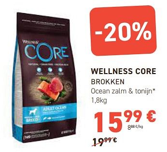 Promoties Wellness core brokken ocean zalm + tonijn - Wellness Core - Geldig van 13/03/2024 tot 24/03/2024 bij Tom&Co