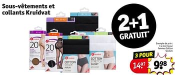 Promoties Short pour femmes cotton stretch - Huismerk - Kruidvat - Geldig van 12/03/2024 tot 24/03/2024 bij Kruidvat