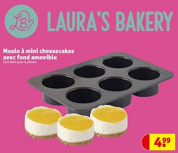 Promotions Moule à mini cheesecakes avec fond amovible - Produit maison - Kruidvat - Valide de 12/03/2024 à 24/03/2024 chez Kruidvat