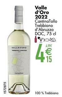 Valle d`oro 2022 cantinatollo trebbiano d`abruzzo-Witte wijnen