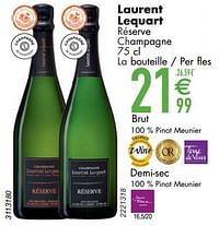 Laurent lequart réserve champagne-Champagne