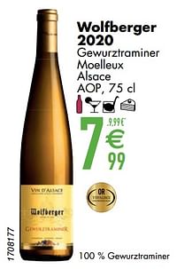 Wolfberger 2020 gewurztraminer moelleux alsace-Witte wijnen