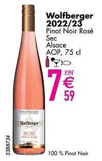 Wolfberger 2022-23 pinot noir rosé sec alsace-Rosé wijnen