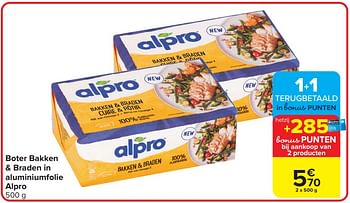 Promoties Boter bakken + braden in aluminiumfolie alpro - Alpro - Geldig van 13/03/2024 tot 19/03/2024 bij Carrefour