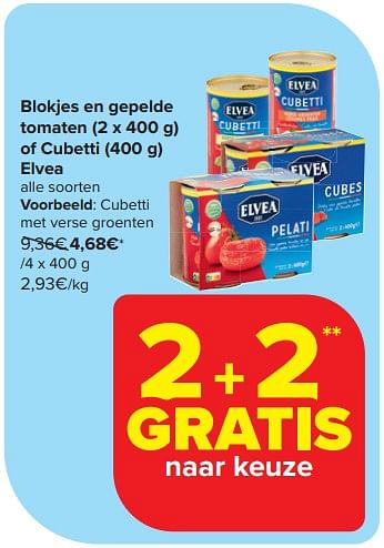 Promoties Cubetti met verse groenten - Elvea - Geldig van 13/03/2024 tot 19/03/2024 bij Carrefour