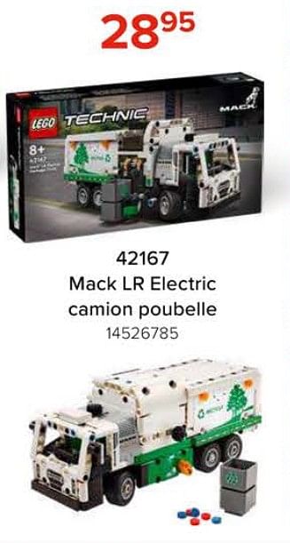 Promoties 42167 mack lr electric camion poubelle - Lego - Geldig van 08/03/2024 tot 14/04/2024 bij Euro Shop