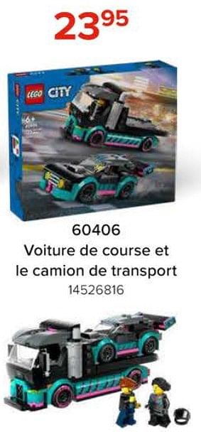 Promotions 60406 voiture de course et le camion de transport - Lego - Valide de 08/03/2024 à 14/04/2024 chez Euro Shop