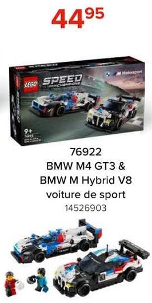 Promoties 76922 bmw m4 gt3 + bmw m hybrid v8 voiture de sport - Lego - Geldig van 08/03/2024 tot 14/04/2024 bij Euro Shop