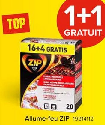 Promoties Allume-feu zip 1+1 gratuit - Zip - Geldig van 08/03/2024 tot 14/04/2024 bij Euro Shop
