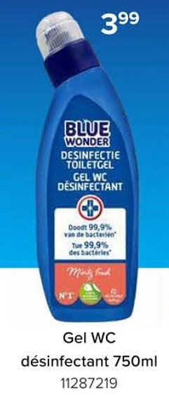 Promotions Gel wc désinfectant - Blue Wonder - Valide de 08/03/2024 à 14/04/2024 chez Euro Shop