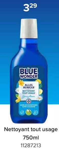 Promoties Nettoyant tout usage - Blue Wonder - Geldig van 08/03/2024 tot 14/04/2024 bij Euro Shop