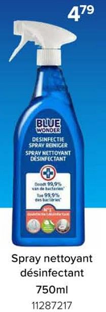 Promoties Spray nettoyant désinfectant - Blue Wonder - Geldig van 08/03/2024 tot 14/04/2024 bij Euro Shop