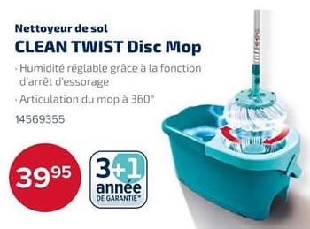 Promotions Clean twist disc mop - Leifheit - Valide de 08/03/2024 à 14/04/2024 chez Euro Shop