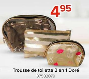 Promotions Trousse de toilette 2 en 1 doré - Produit Maison - Euroshop - Valide de 08/03/2024 à 14/04/2024 chez Euro Shop
