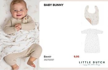 Promotions Baby bunny bavoir - Little Dutch - Valide de 08/03/2024 à 14/04/2024 chez Euro Shop