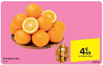 Promotions Oranges à jus - Produit maison - Carrefour  - Valide de 13/03/2024 à 16/03/2024 chez Carrefour