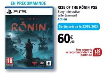 Promoties Rise of the rônin pss - Sony Computer Entertainment Europe - Geldig van 12/03/2024 tot 30/03/2024 bij E.Leclerc