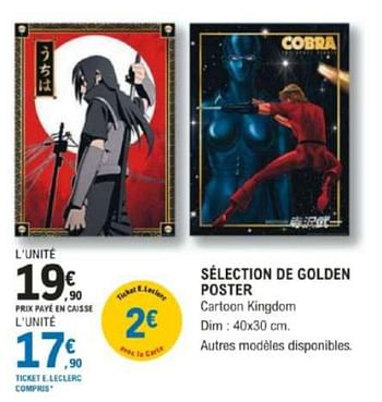 Promotions Sélection de golden poster - Produit Maison - E.Leclerc - Valide de 12/03/2024 à 30/03/2024 chez E.Leclerc