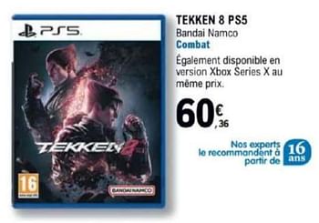 Promoties Tekken 8 ps5 - Bandai Namco Entertainment - Geldig van 12/03/2024 tot 30/03/2024 bij E.Leclerc
