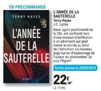 Promotions L`annee de la sauterelle terry hayes - Produit Maison - E.Leclerc - Valide de 12/03/2024 à 30/03/2024 chez E.Leclerc