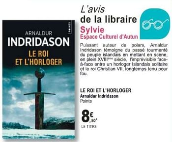 Promotions L`avis de la libraire - Produit Maison - E.Leclerc - Valide de 12/03/2024 à 30/03/2024 chez E.Leclerc