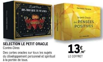 Promotions Selection le petit oracle contre-dires - Produit Maison - E.Leclerc - Valide de 12/03/2024 à 30/03/2024 chez E.Leclerc
