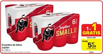 Promotions Canettes de bière jupiler - Jupiler - Valide de 13/03/2024 à 19/03/2024 chez Carrefour