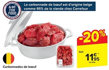 Promotions Carbonnades de boeuf - Produit maison - Carrefour  - Valide de 13/03/2024 à 19/03/2024 chez Carrefour