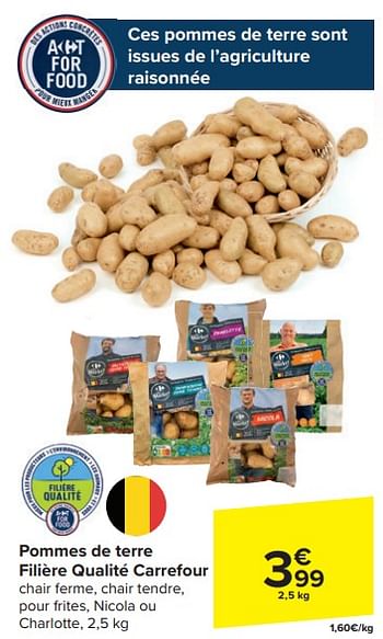 Promotions Pommes de terre filière qualité carrefour - Produit maison - Carrefour  - Valide de 13/03/2024 à 19/03/2024 chez Carrefour