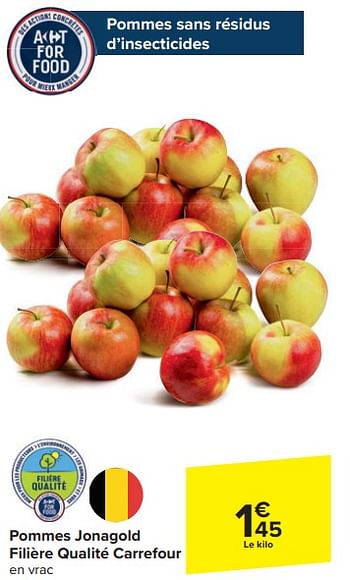 Promotions Pommes jonagold filière qualité carrefour - Produit maison - Carrefour  - Valide de 13/03/2024 à 19/03/2024 chez Carrefour