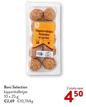 Promoties Boni selection kippenballetjes - Boni - Geldig van 13/03/2024 tot 26/03/2024 bij OKay