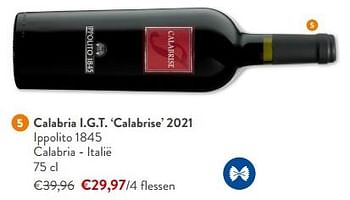 Promoties Calabria i.g.t. calabrise 2021 ippolito 1845 - Rode wijnen - Geldig van 13/03/2024 tot 26/03/2024 bij OKay