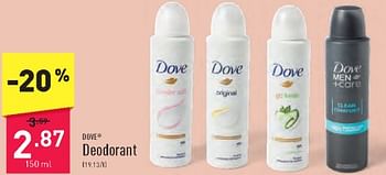 Promoties Deodorant - Dove - Geldig van 23/03/2024 tot 29/03/2024 bij Aldi