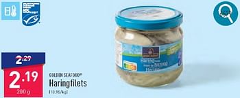 Promoties Haringfilets - Golden Seafood - Geldig van 23/03/2024 tot 29/03/2024 bij Aldi