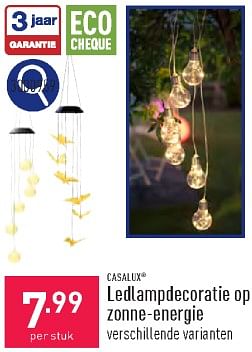 Promoties Ledlampdecoratie op zonne-energie - Casalux - Geldig van 23/03/2024 tot 24/03/2024 bij Aldi