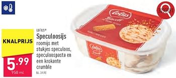 Promoties Speculoosijs - Lotus Bakeries - Geldig van 22/03/2024 tot 24/03/2024 bij Aldi