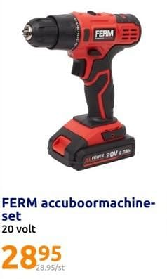 Promoties Ferm accuboormachineset - Ferm - Geldig van 13/03/2024 tot 19/03/2024 bij Action
