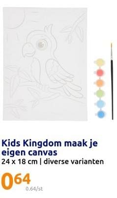 Promoties Kids kingdom maak je eigen canvas - Huismerk - Action - Geldig van 13/03/2024 tot 19/03/2024 bij Action