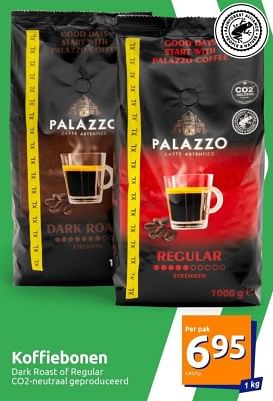 Promoties Koffiebonen dark roast of regular co2-neutraal geproduceerd - PALAZZO - Geldig van 13/03/2024 tot 19/03/2024 bij Action