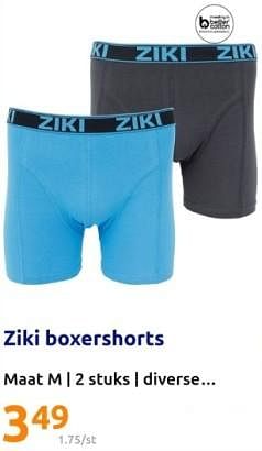 Promoties Ziki boxershorts - Ziki - Geldig van 13/03/2024 tot 19/03/2024 bij Action