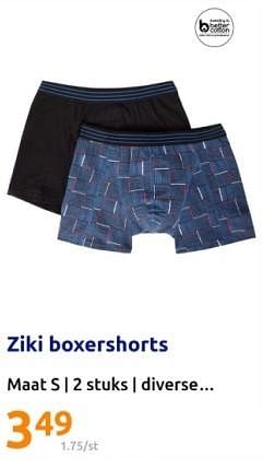 Promoties Ziki boxershorts - Ziki - Geldig van 13/03/2024 tot 19/03/2024 bij Action