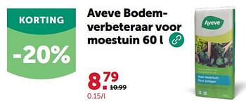 Promoties Aveve bodemverbeteraar voor moestuin - Huismerk - Aveve - Geldig van 13/03/2024 tot 24/03/2024 bij Aveve
