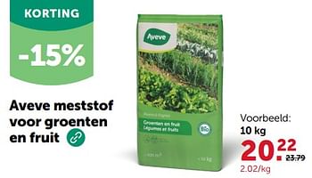 Promoties Aveve meststof voor groenten en fruit - Huismerk - Aveve - Geldig van 13/03/2024 tot 24/03/2024 bij Aveve