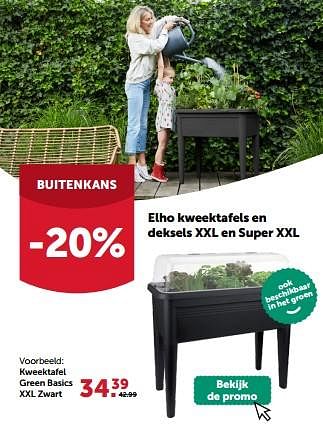 Promoties Kweektafel green basics xxl zwart - Huismerk - Aveve - Geldig van 13/03/2024 tot 24/03/2024 bij Aveve