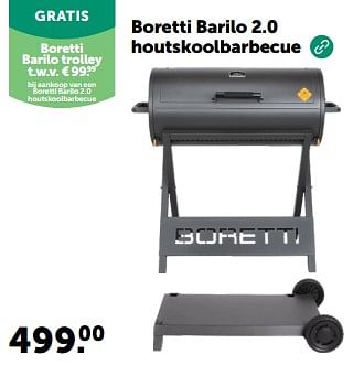 Promoties Boretti barilo 2.0 houtskoolbarbecue - Boretti - Geldig van 13/03/2024 tot 24/03/2024 bij Aveve