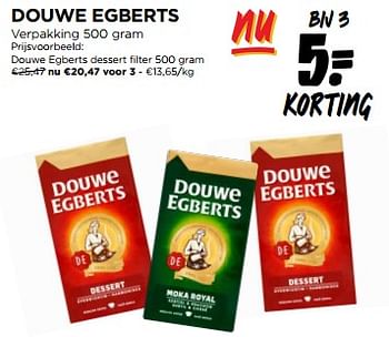 Promoties Douwe egberts dessert filter - Douwe Egberts - Geldig van 13/03/2024 tot 19/03/2024 bij Jumbo
