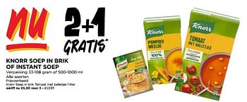 Promoties Knorr soep in brik tomaat met balletjes - Knorr - Geldig van 13/03/2024 tot 19/03/2024 bij Jumbo