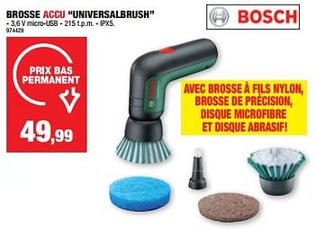 Promoties Bosch brosse accu universalbrush - Bosch - Geldig van 13/03/2024 tot 24/03/2024 bij Hubo