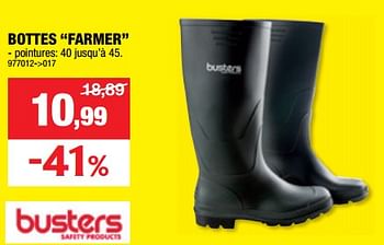 Promotions Bottes farmer - Busters - Valide de 13/03/2024 à 24/03/2024 chez Hubo